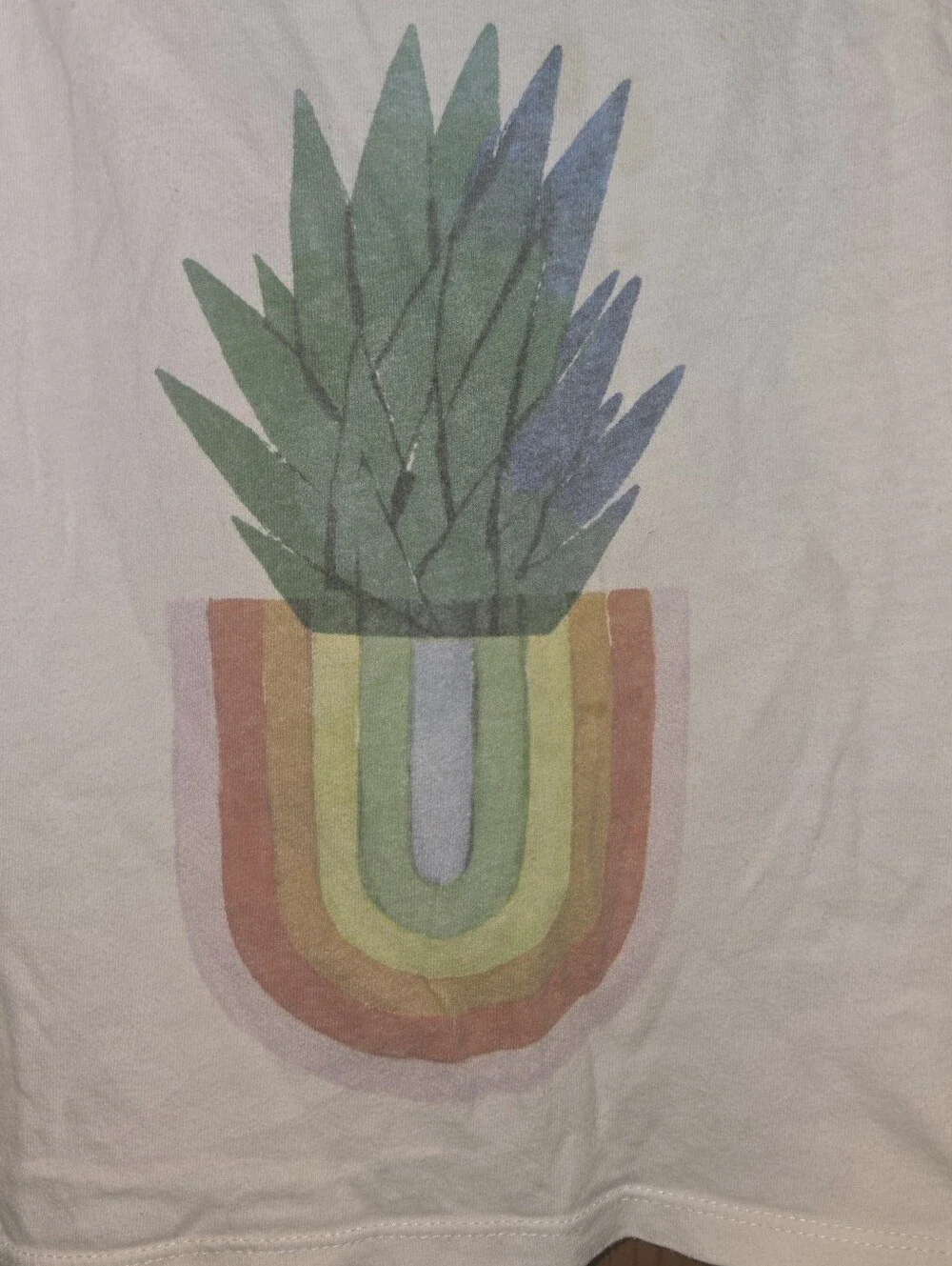 Old navy little girls medium tank top pineapple rainbow graphic